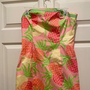 Lily Pulitzer size 10 Hawaiian strapless dress